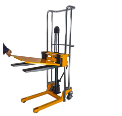 Adjustable Fork Pallet Stacker with Platform - PJ Series