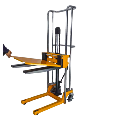 Adjustable Fork Pallet Stacker with Platform - PJ Series