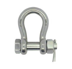 Stainless Steel Lifting Shackles - Bow with Safety Bolt