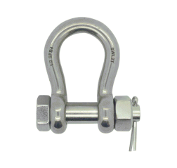 Stainless Steel Lifting Shackles - Bow with Safety Bolt