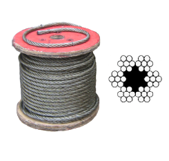 6x7 Galvanized Steel Wire Rope – Fibre Core