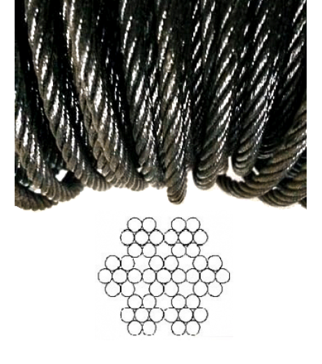 Black Wire Rope 7x7