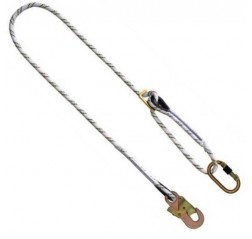 Kratos FA 40 902 20 Adjustable Work Positioning Kernmantle Rope Lanyard