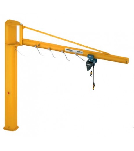 Long Outreach Over braced I Beam Pillar Swing Jib Crane