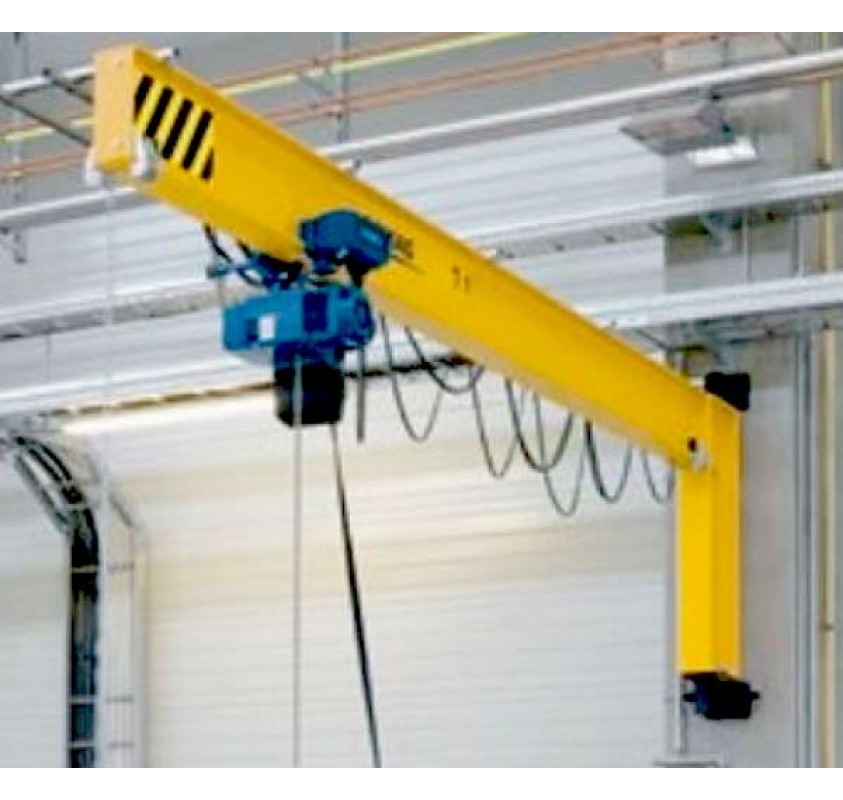 I Beam High Capacity Wall Mounted Jib Crane Lifting Gear Direct Swing