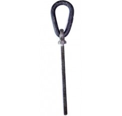 Long Shank Collared Eye Bolt with Reevable Egg Link - Metric Thread