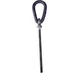 Long Shank Collared Eye Bolt with Reevable Egg Link - Metric Thread