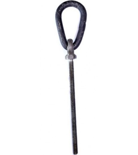 Long Shank Collared Eye Bolt with Reevable Egg Link - Metric Thread