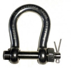 Stainless Steel Lifting Shackles - Bow with Safety Bolt