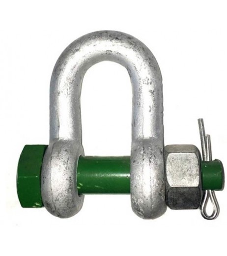 Green Pin D Shackle with Safety Bolt