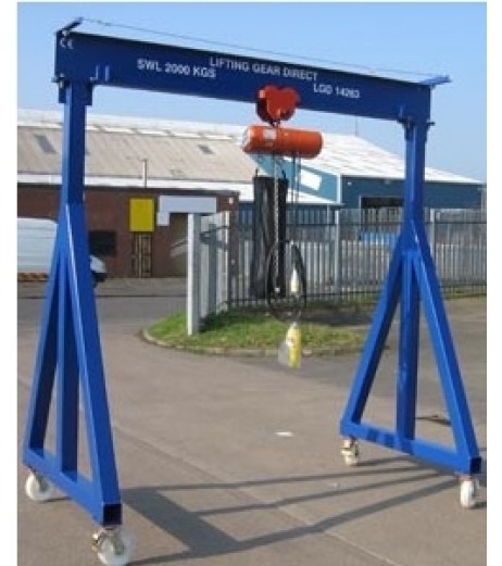 3000KG Mobile Lifting Gantry with 4.5MTR Under beam x 5MTR Span