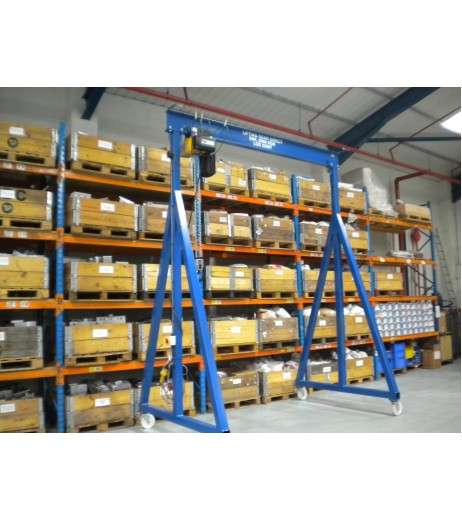500KG Mobile Lifting Gantry with 3MTR Under beam x 5MTR Span 