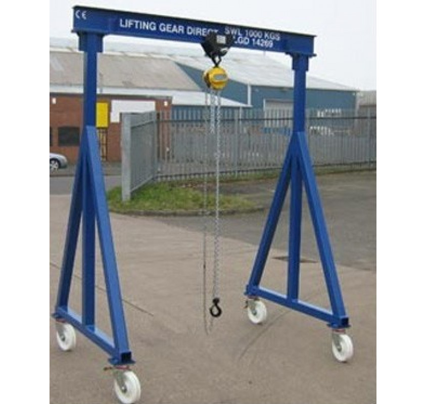 1000kg Mobile Lifting Gantry With 4 5mtr Under Beam X 5mtr Span Lgd