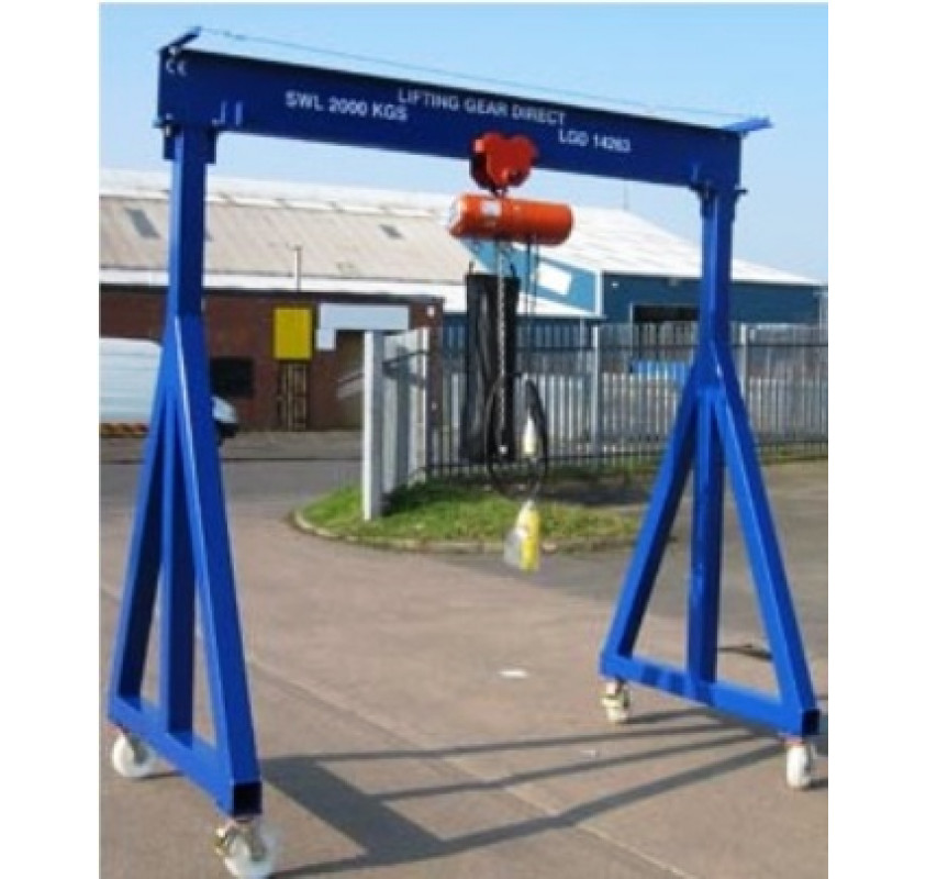 2000KG A Frame Lifting Gantry with 3MTR Under beam x 3MTR Span LGD