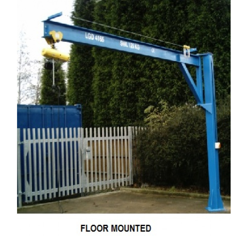 250kg Under Braced Swing Jib Crane Jib Cranes Lifting Gear Direct