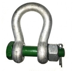 Green Pin Bow Shackle with Safety Bolt