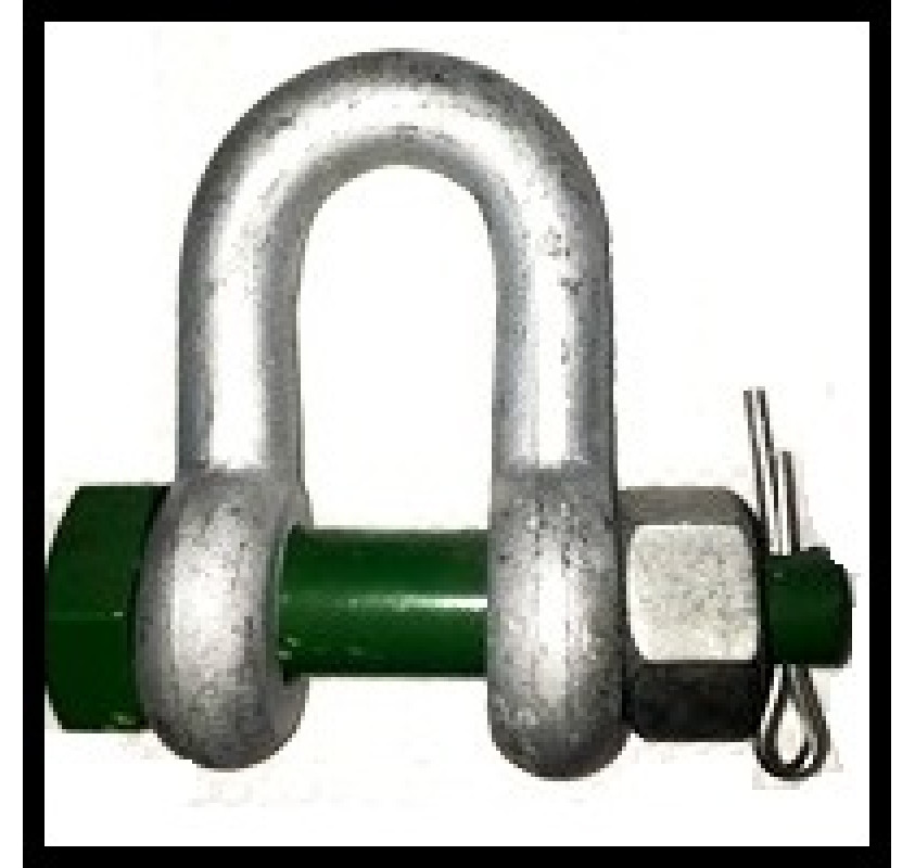 Green Pin D Shackle with Safety Bolt D Shackles Lifting Gear Direct
