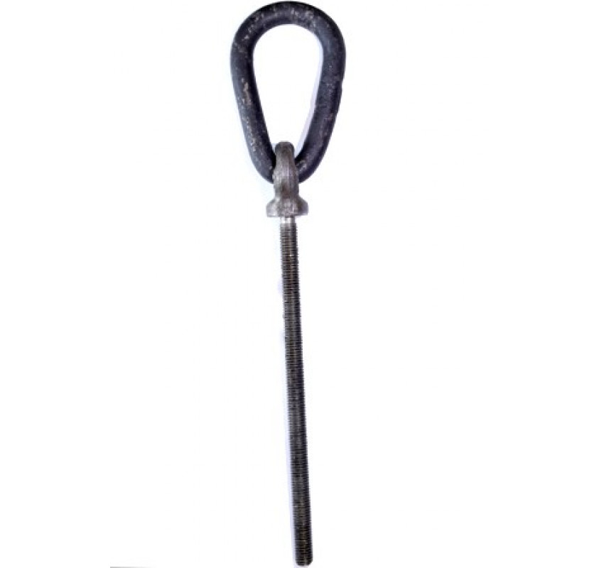 Long Shank Collared Eye Bolt with Reevable Egg Link Metric Thread