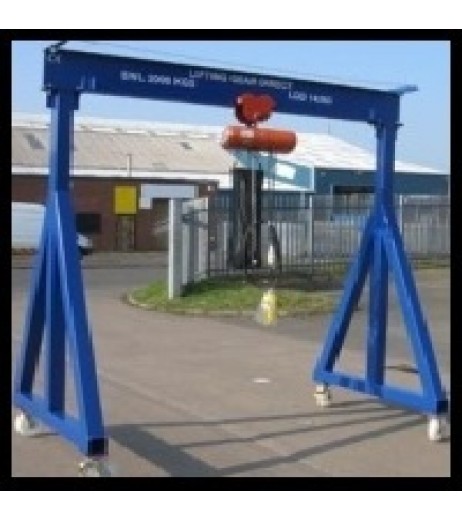 1000KG Mobile Lifting Gantry with 3MTR Under beam x 5MTR Span 