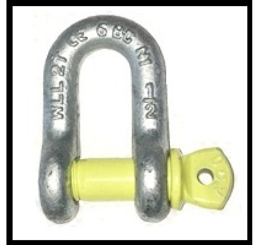 Yellow Pin Alloy D Shackles Shackles Lifting Gear Direct