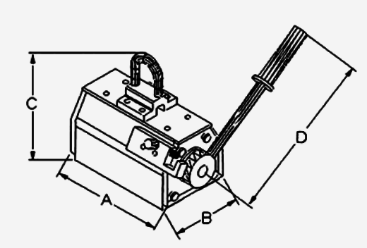 Yale Permanent Lifting Magnet TPM 2.0 dimensions