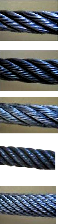 different wire ropes