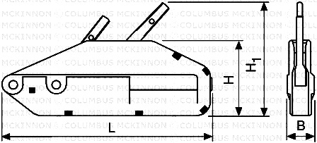 Y08 Yaletrac cable puller dimensions