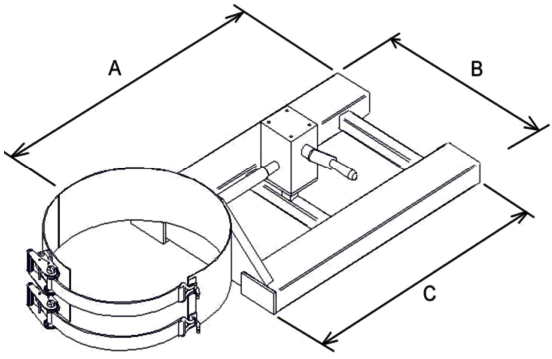  Forklift Drum Rotator Contact SDR DS dimensions