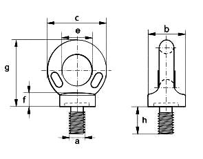 collared eye bolt metric thread