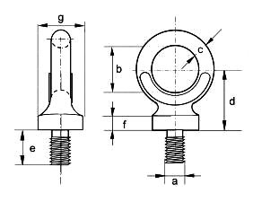 dynamo eye bolt metric thread