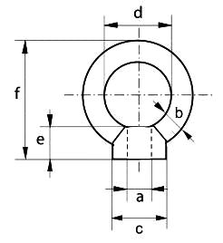 high tensile eye nut whit dims