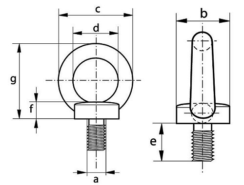 stainless steel cast eye bolt - not tested