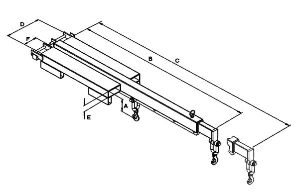  Extendable Low-liner forklift Jib Arm dimensions