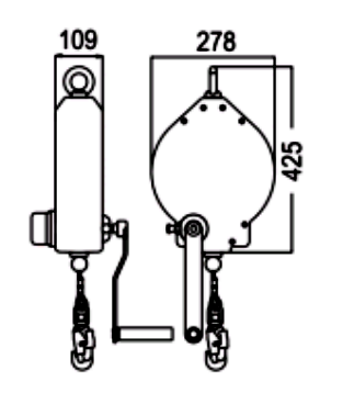 Retractable Wire Rope Fall Arrester with Rescue Winch