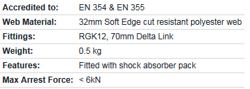 Ridgegear RGL3 Twin Leg Web + shock absorber specs