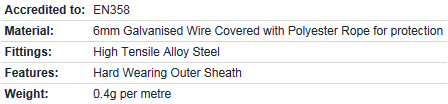 Ridgegear RGP4 Wire Pole Strap specs