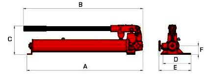 HiForce HP Single Speed Steel Hand Pump dimensions 