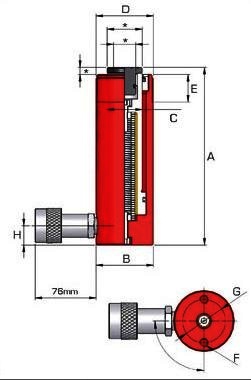 HiForce HSS Single Acting Multi-Purpose Cylinder Dimensions 