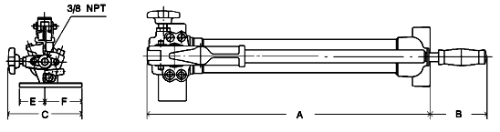 Yale HPS Hand Pumps dimensions