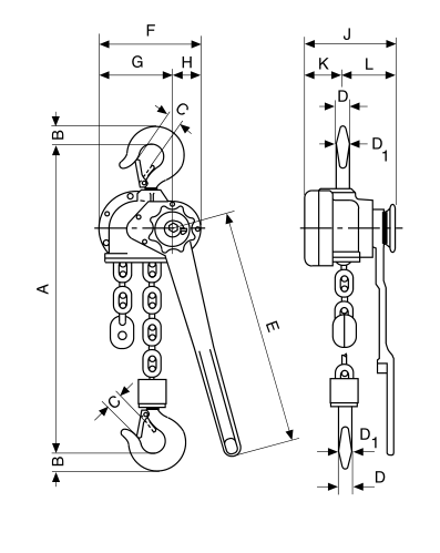 yale c85 pul lift dimensions