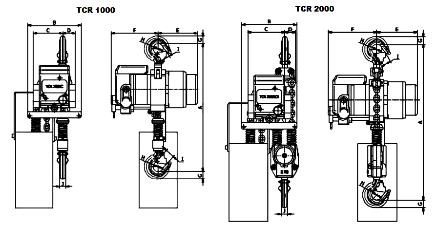 red rooster tcr1000c dimensions