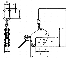 Camlok TWG Plate Clamp dimensions