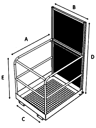 WP Series 1 Person Forklift Safety Cage dimensions 