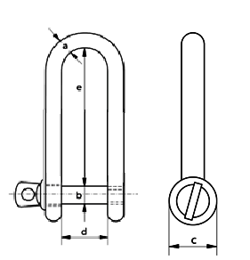 piling shackle dimensions
