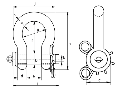 ROV release shackle spring pins