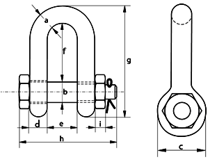 stainless steel lifting shackle