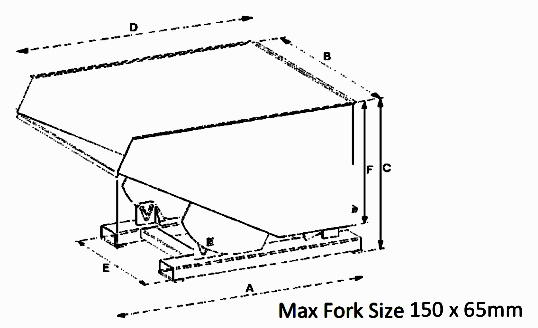 Standard Tipping Skip - Contact RFS  dimensions