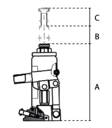 delta bottle jack dimensions