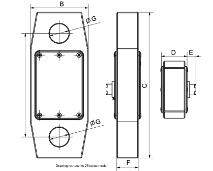 Red Rooster telemetry load cell dimensions